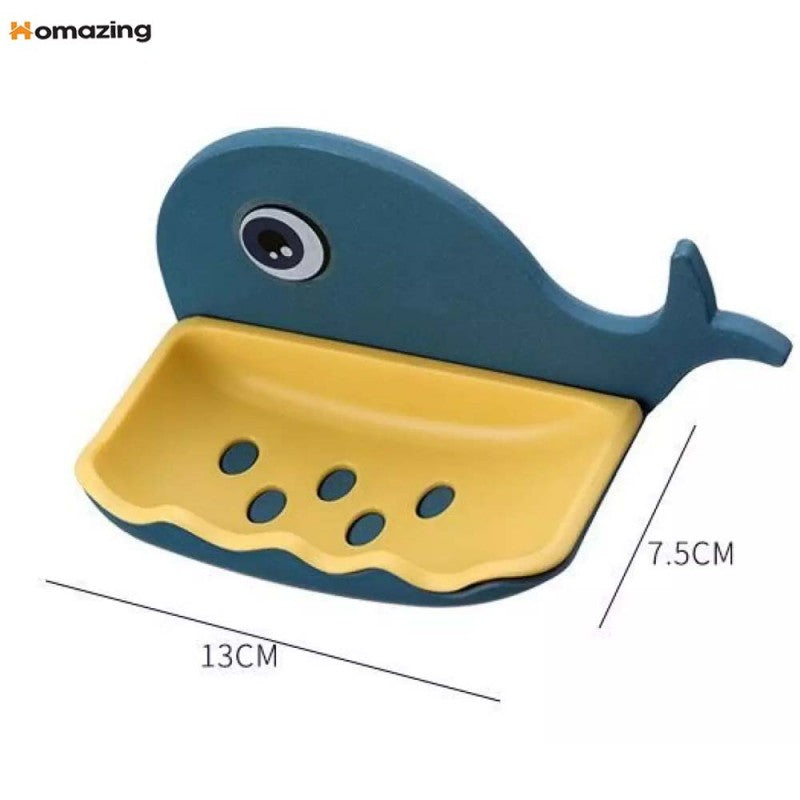 Little Whale Shapes Soap Dish Wall Mounted