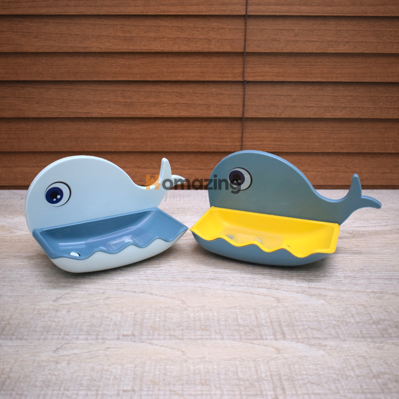 Little Whale Shapes Soap Dish Wall Mounted