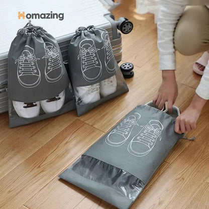 Portable Shoe Organizer Drawstring Bag