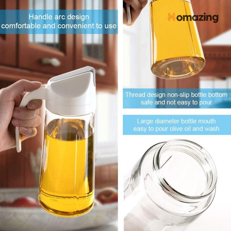 Oil Bottle Dispenser With Auto Flip Cap 630ml