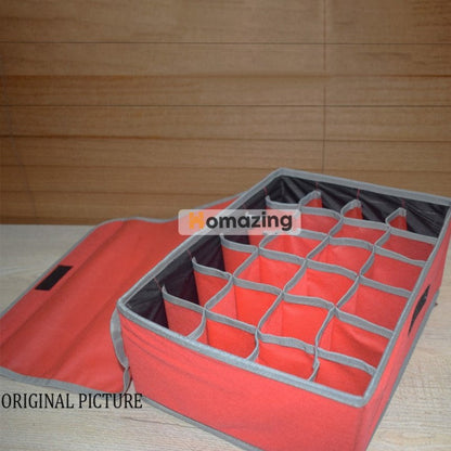 24 Pocket Socks Organizer Box With Lid