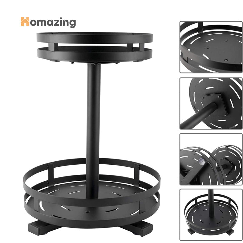 360° Rotating Storage Rack Organizer Round