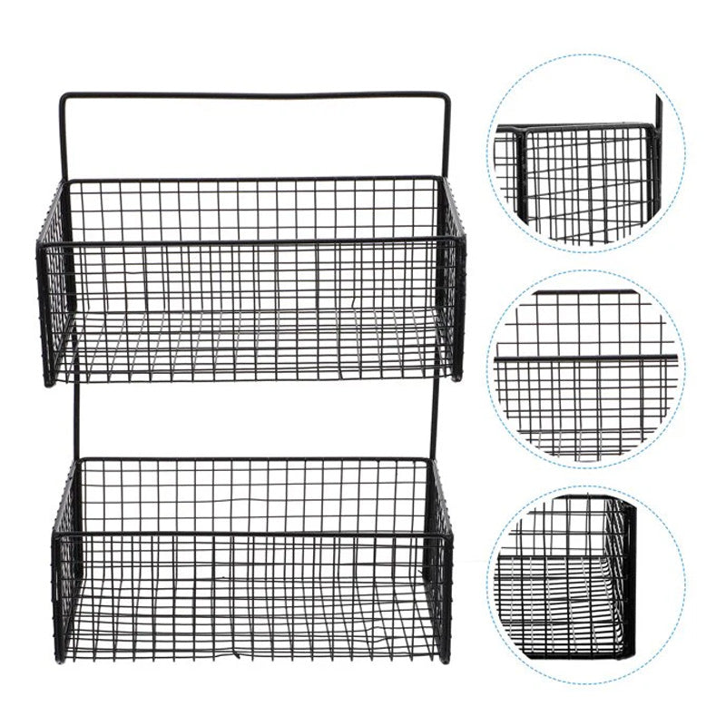 2-Layers Metal Wall Mounted Rack