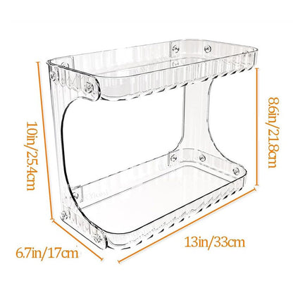 2 Tier Acrylic Makeup Organizer Shelf Rack