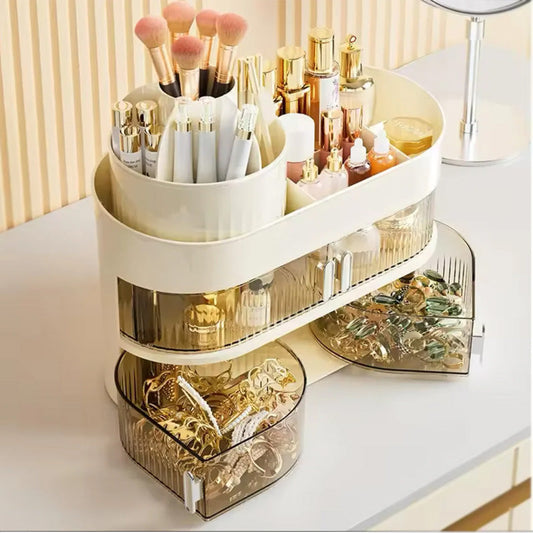 3 Layer Cosmetic Storage Organizer With Drawer