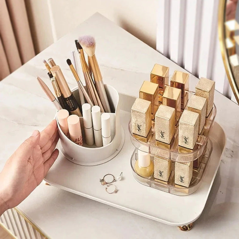 Rotating Cosmetic & Lipstick Organizer