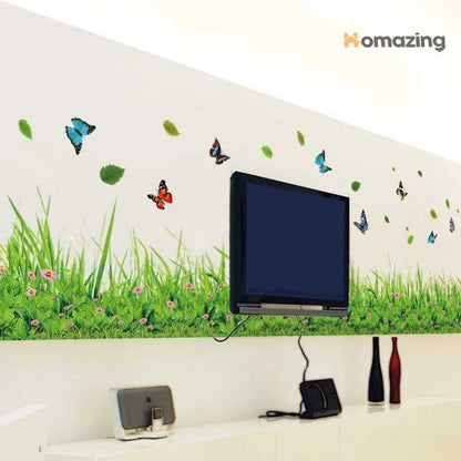 3D Green Grass PVC Wall Sticker