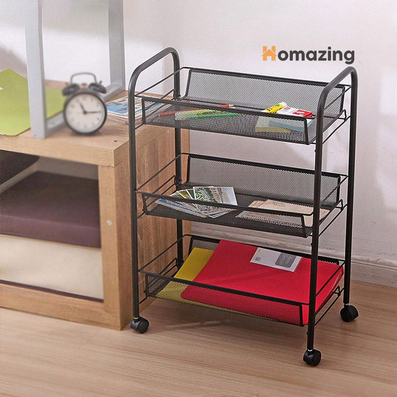 3 Tier Trolley Storage Rack