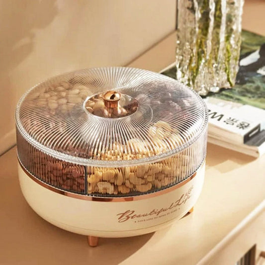 360 Rotating Dry Fruit Storage Container 2 Layer