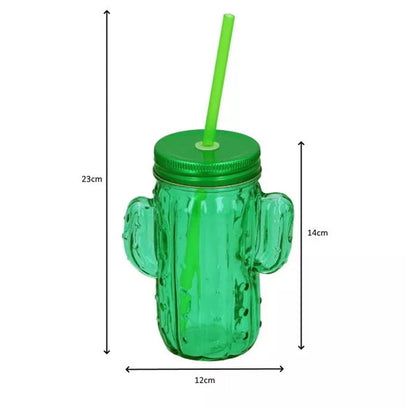 Cactus Shape Cup With Straw