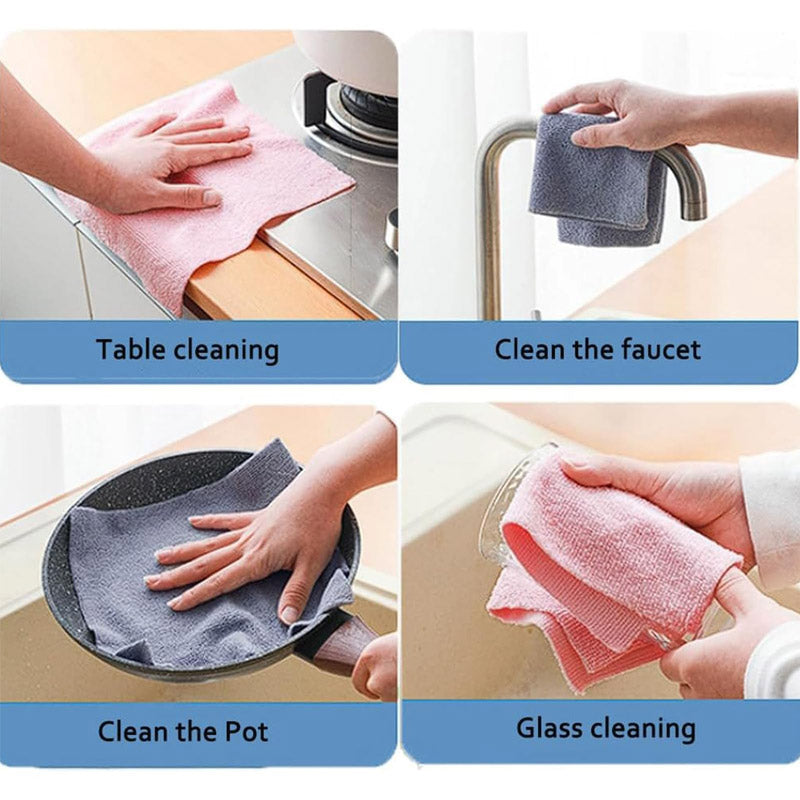 Reusable Microfiber Cleaning Cloth 20 Pcs