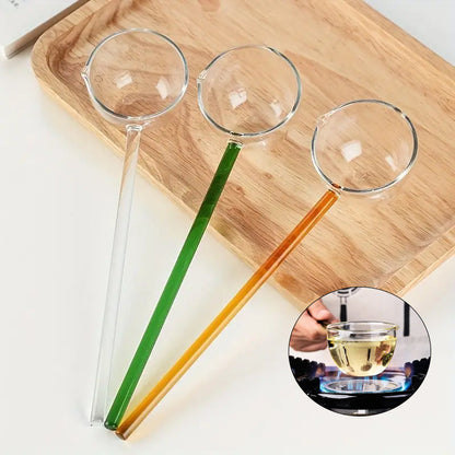 Heat-Resistant Borosilicate Glass Spoon