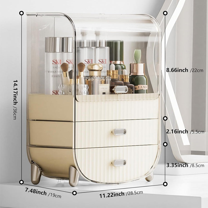 Large Portable Cosmetic Organizer With Drawer