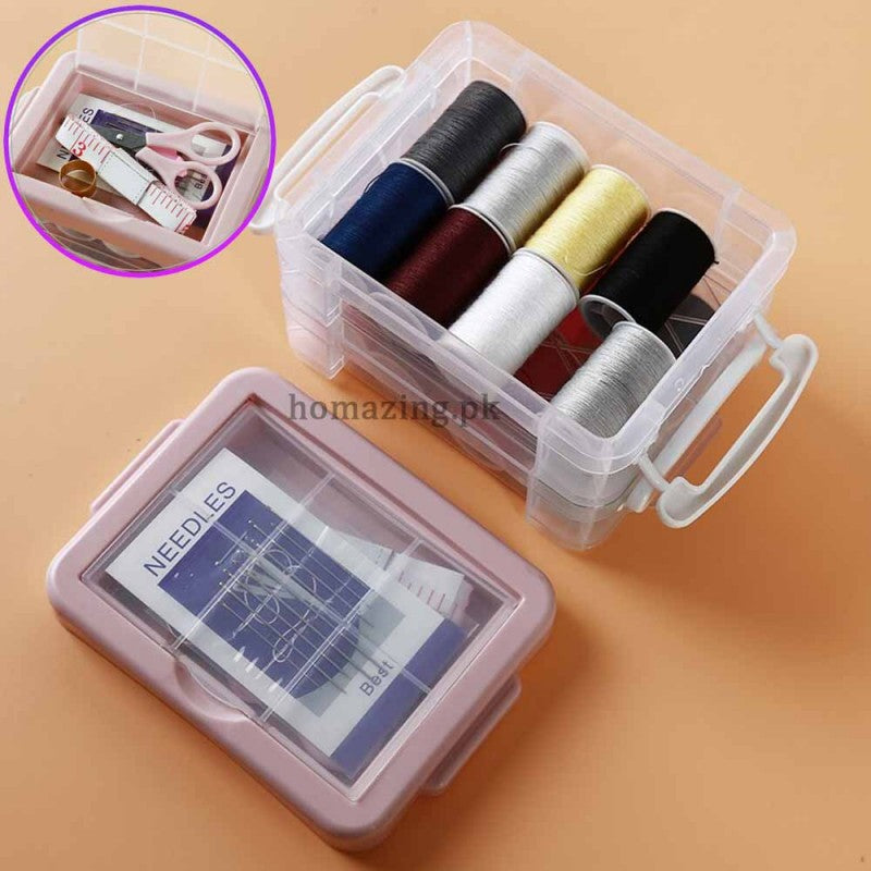 Multi-function Sewing Kit Box Double Layer