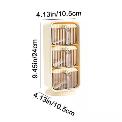 3 Tier Acrylic Spice Rack Removable Boxes