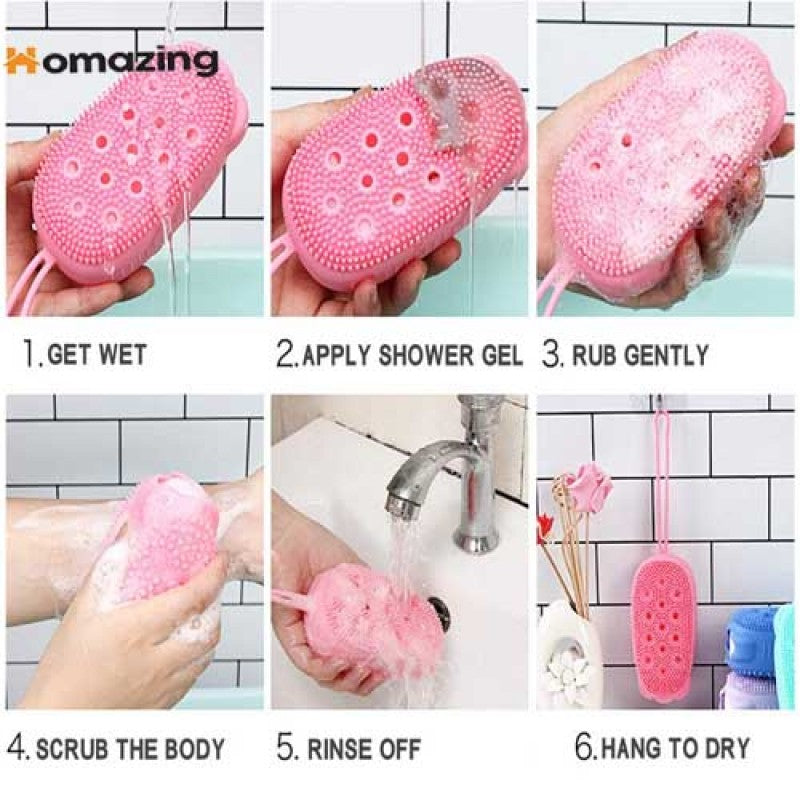 Silicone Bath & Massage Brush Double Sided