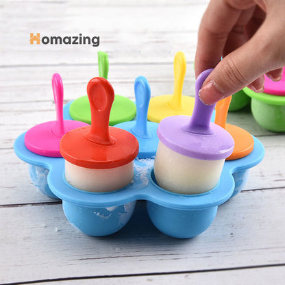 Silicone Ice Cream Popsicle Mold 7 Holes