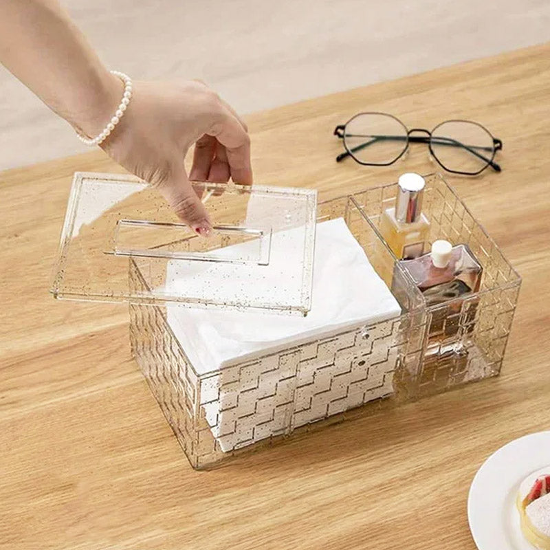 Acrylic Tissue Box With Holder