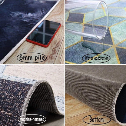 Floor Mat Absorbent Non-Slip Geometric Pattern