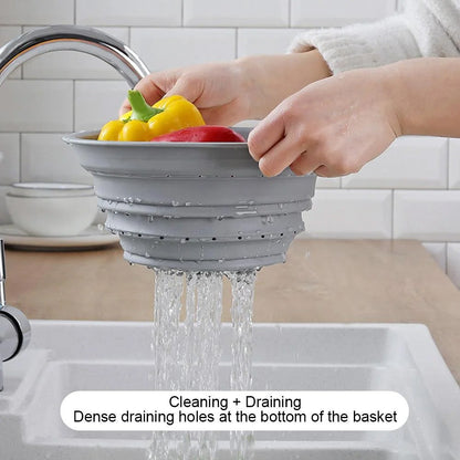 Sink Cutting Chopping Board With Draining Storage Basket