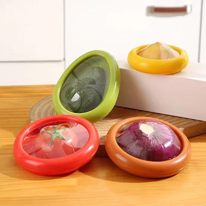 Silicone Fruit Storage Container With Twist-Off Lid Pack Of 4