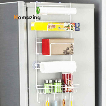 5-Tier Multi-Functional Storage Shelf For Hanging On The Fridge