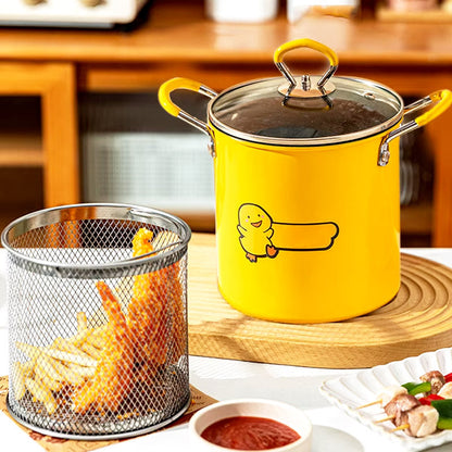 2L Deep Fryer Pot With Lid & Basket