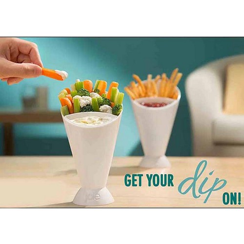 French Fries Dip Cone Cup With Sauce Holder