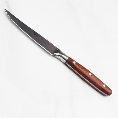 Steak Fork And Knife With Serrated Blade