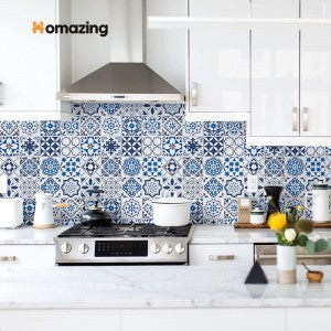 Tile Sticker Blue Moroccan