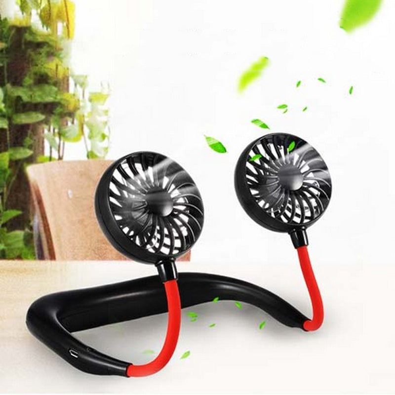 Mini USB Rechargeable Neck held Colar Fan Portable