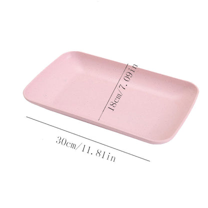 Pink Ceramic Serving Platter Pack Of 4Pcs