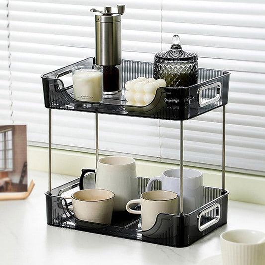 2 Layer Acrylic Desk Storage Organizer