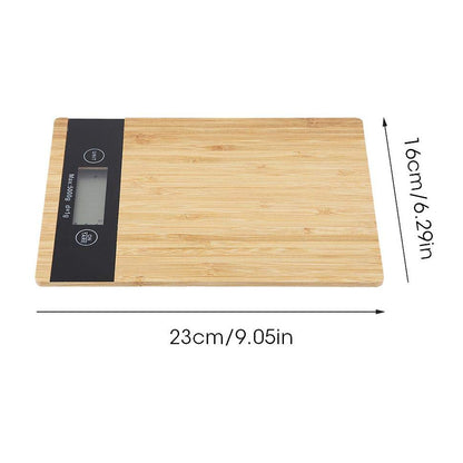 Wooden Digital Scale With LCD Display